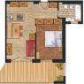Alta Badia - La Villa - Residencia Apartamentos premium La villa  - Apartamento 202 45m2 2-4 personas